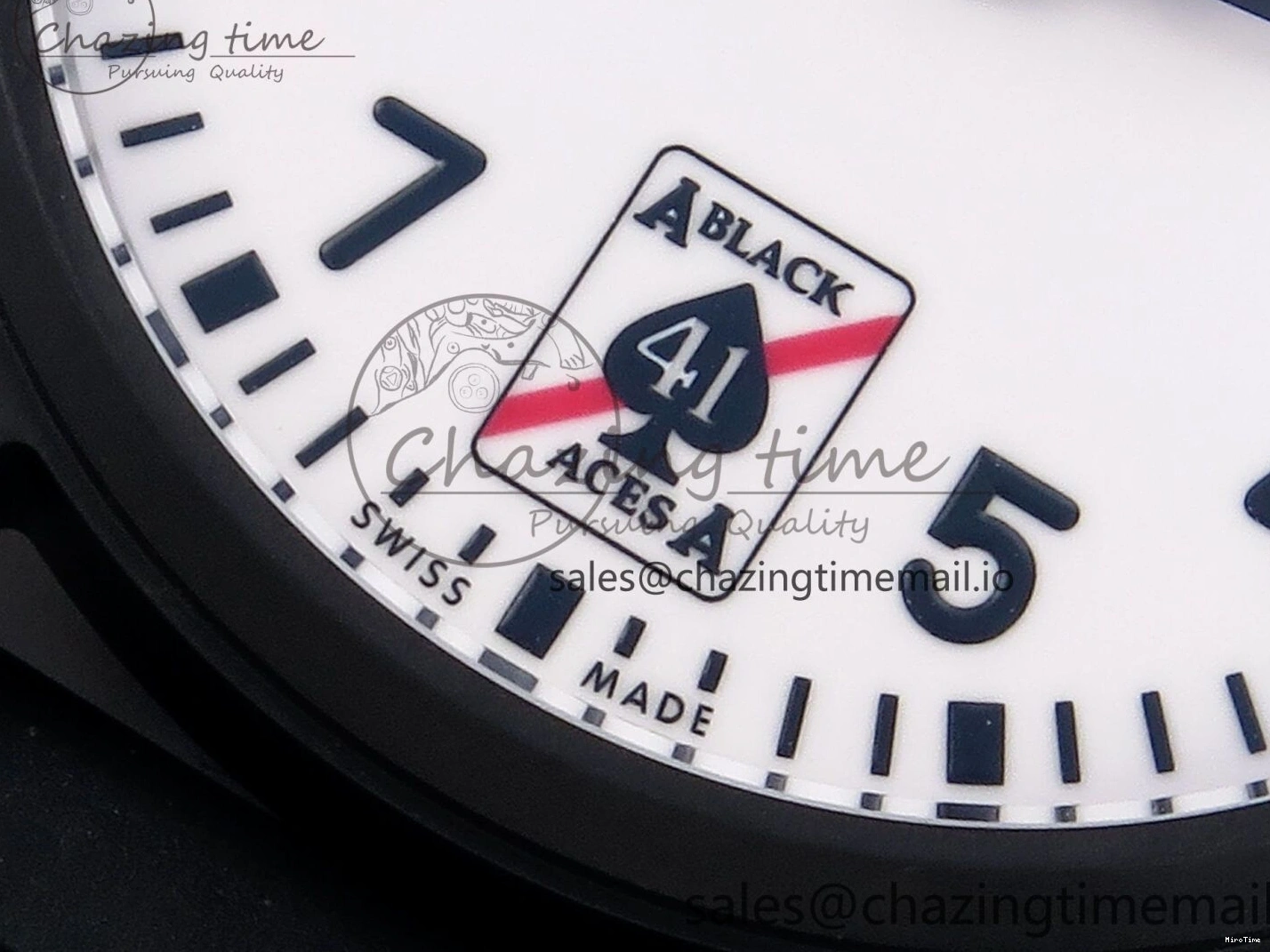 MIROTIME 0117 TravelReady Pilot IW326905 Black Aces M+F 1:1 Best Edition White Dial on Black Rubber Strap MY 7000